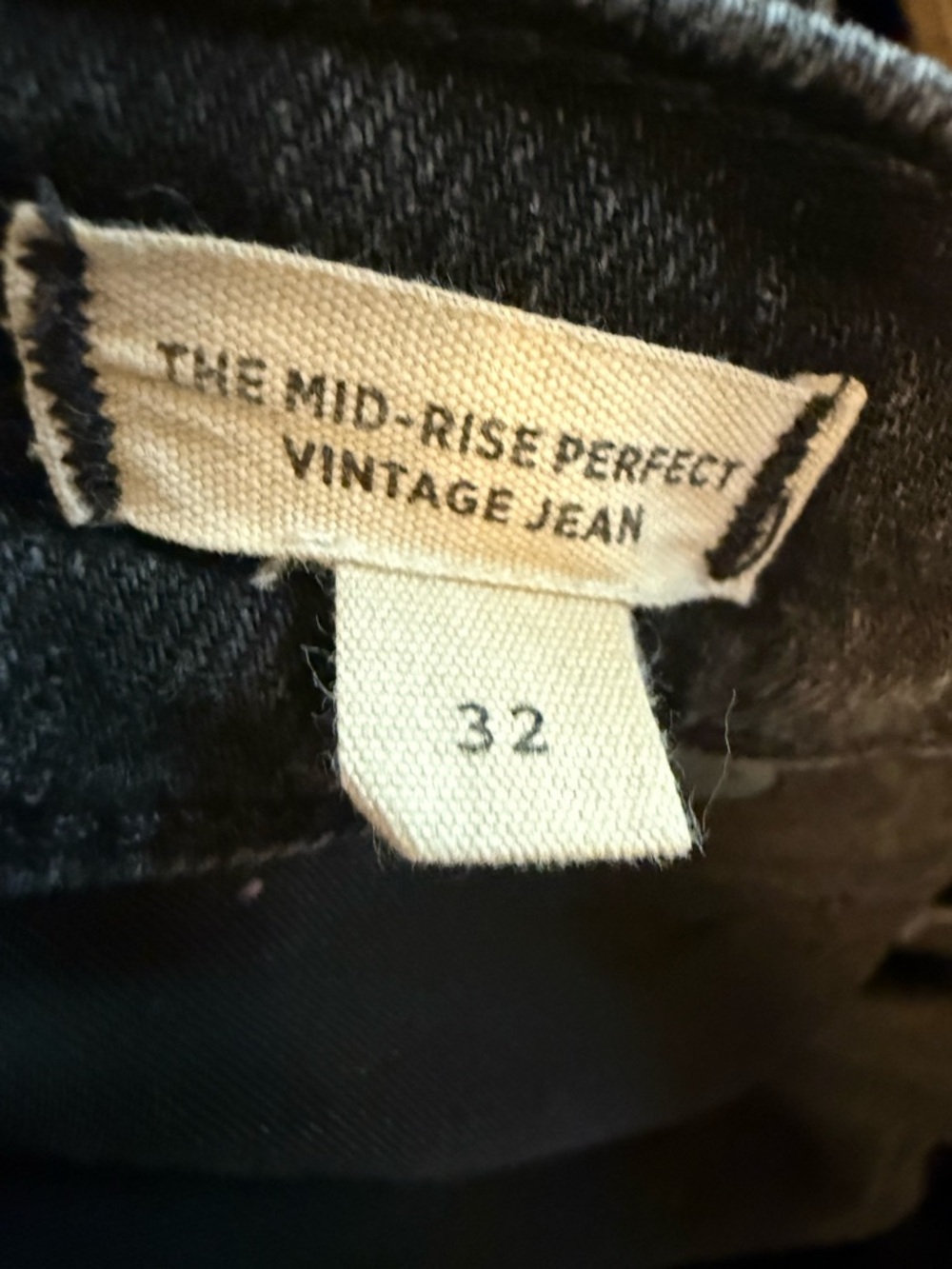 Madewell The Mid-Rise Perfect Vintage Jean Faded Black Straight Leg Size 32 - Picture 8 of 15